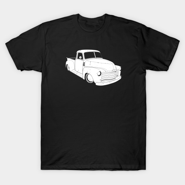 distressed chevy trucks T-Shirt by small alley co